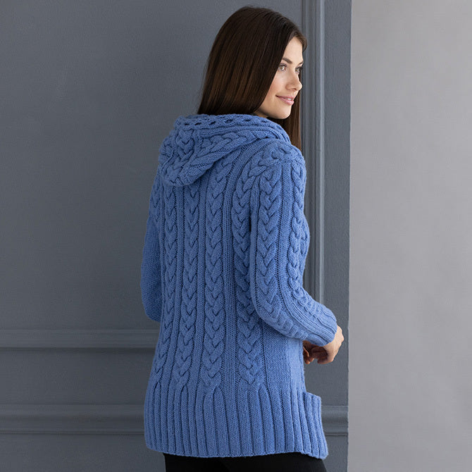 String Nicole Hoodie Cardigan Knitting Pattern