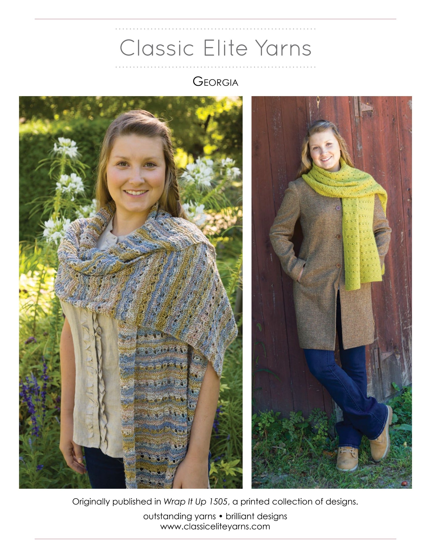 Classic Elite Yarns Georgia Wrap Knitting Pattern
