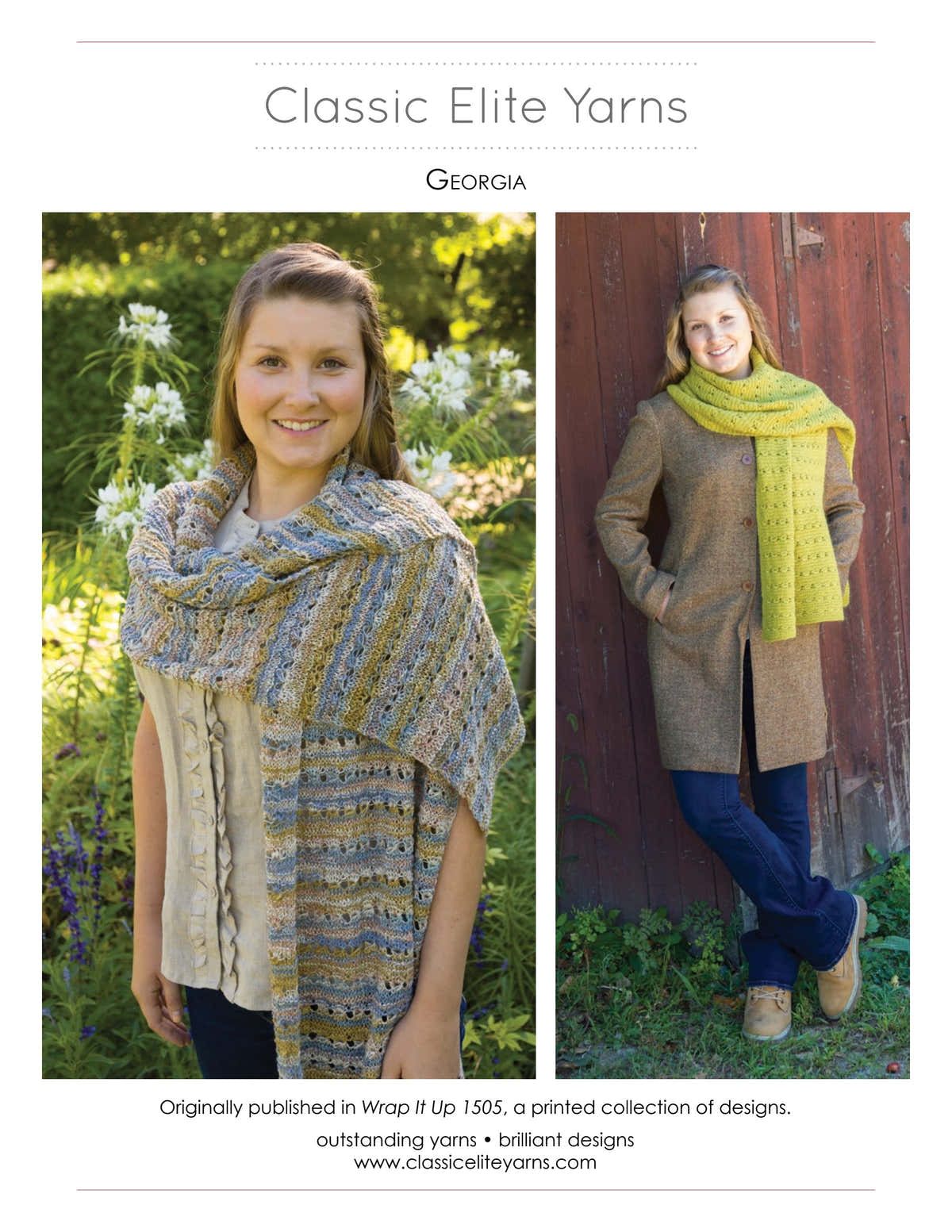 Classic Elite Yarns Georgia Wrap Knitting Pattern