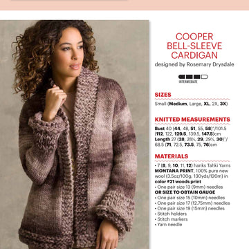 Tahki Yarns Cooper Cardigan Knitting Pattern