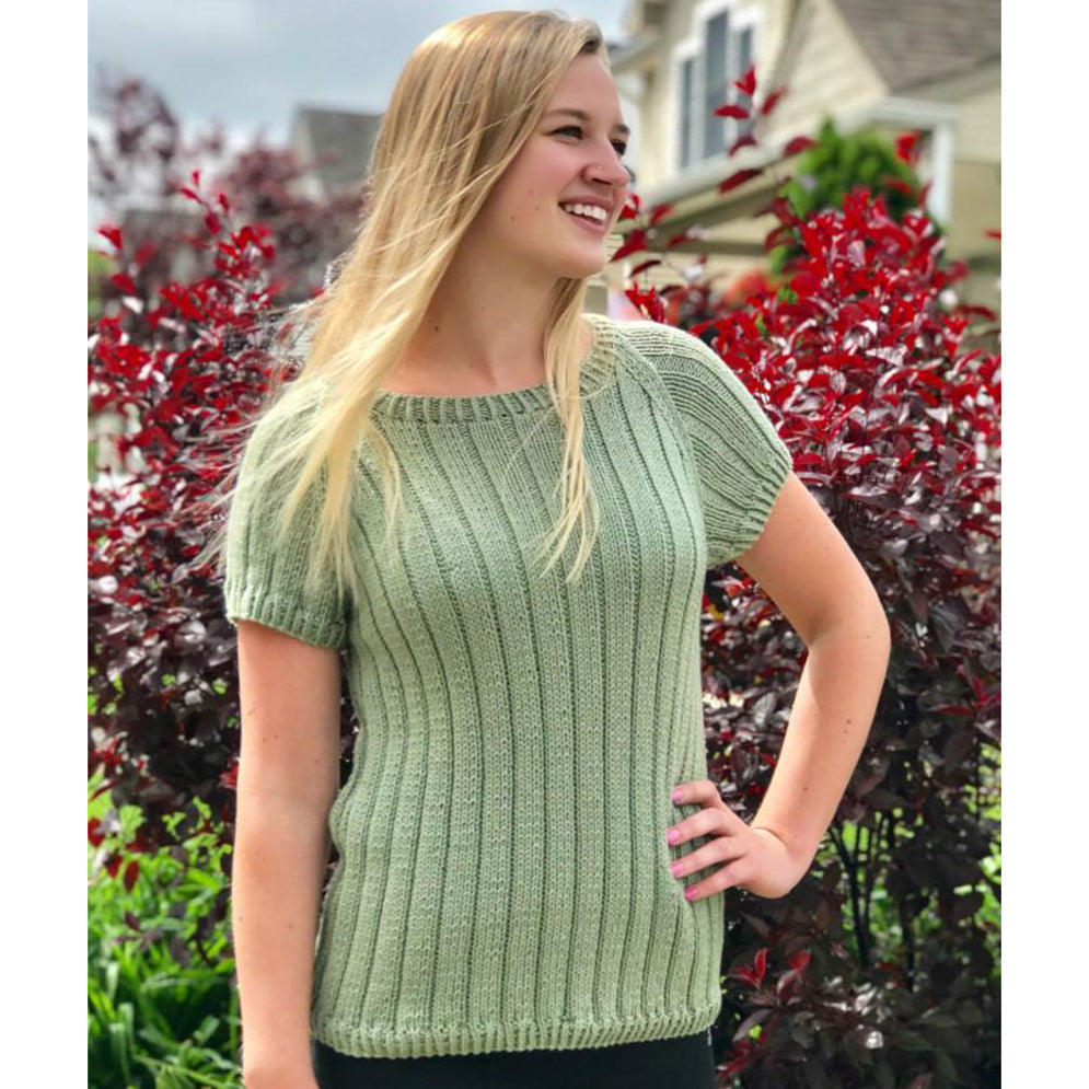 Plymouth Yarn Short Sleeve Top Jumper Knitting Pattern