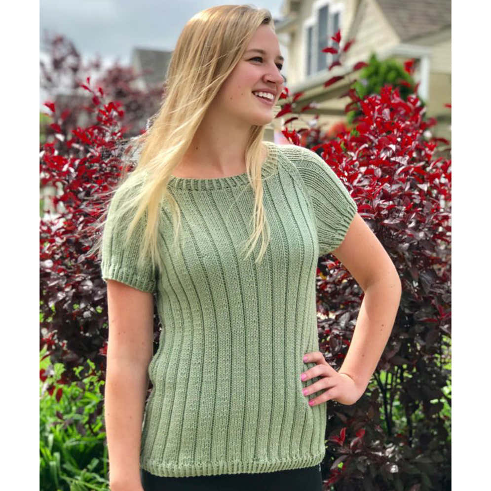 Plymouth Yarn Short Sleeve Top Jumper Knitting Pattern