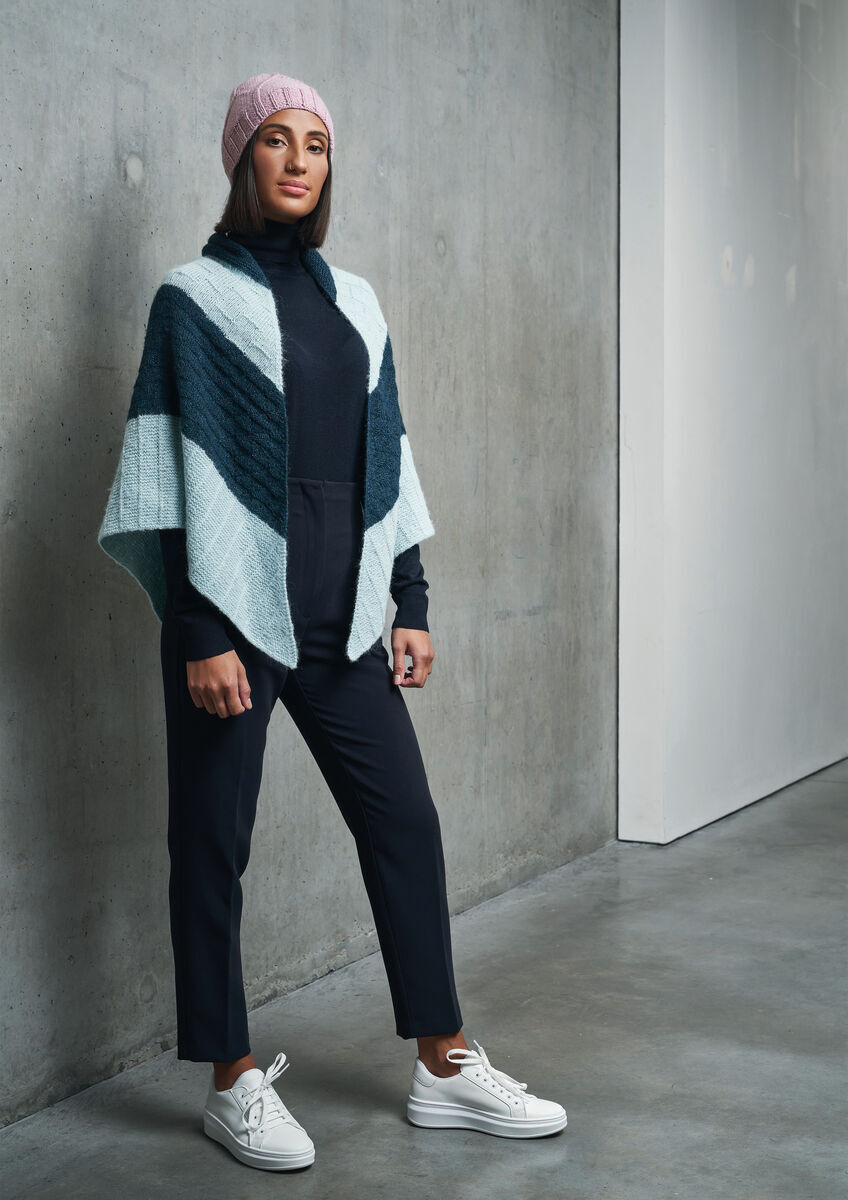Rowan The City Shawl Wrap Knitting Pattern