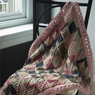 Plymouth Yarn Mitered Square Baby Blanket Knitting Pattern