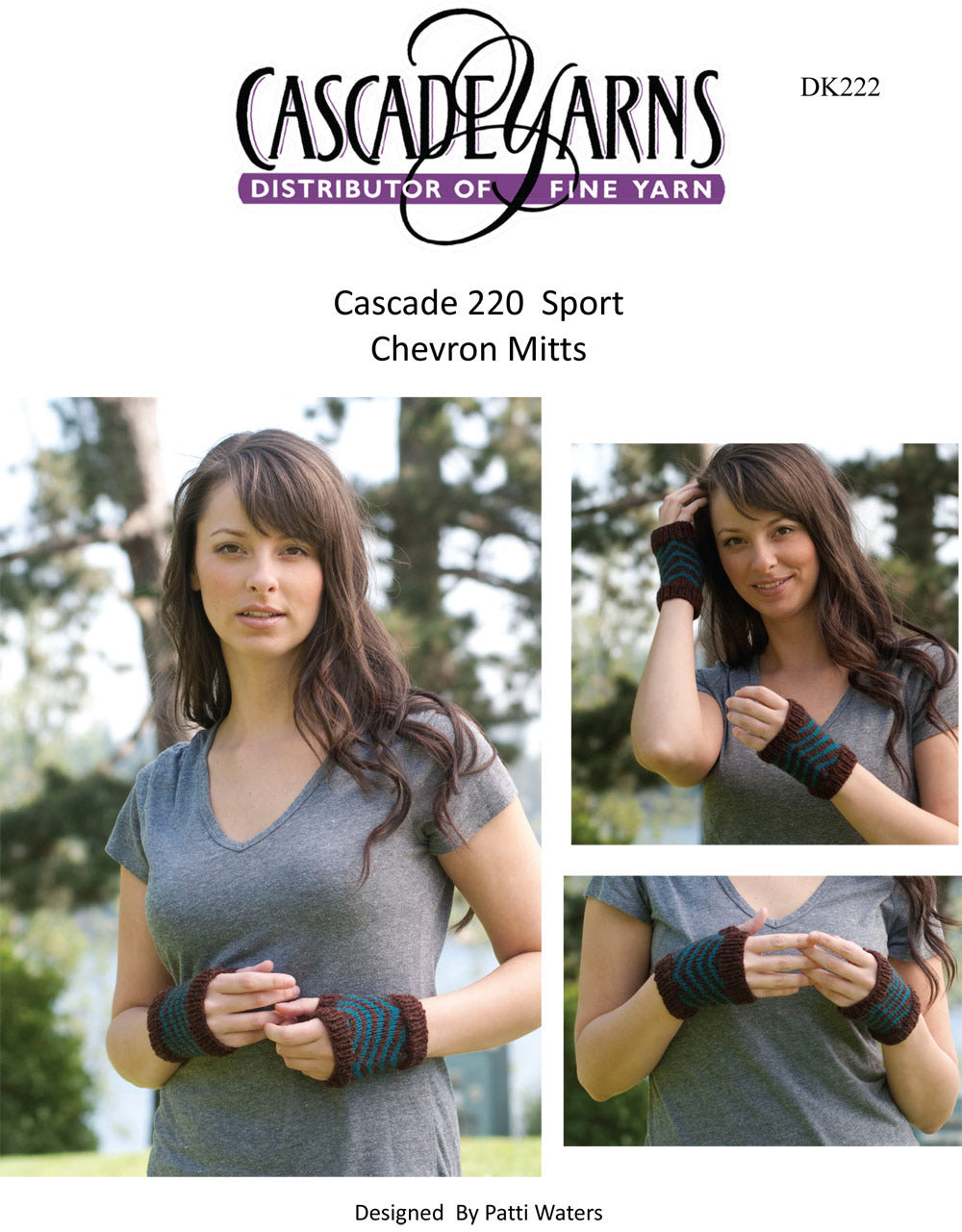 Chevron Mitts in Cascade 220 Sport - DK222 - Free PDF
