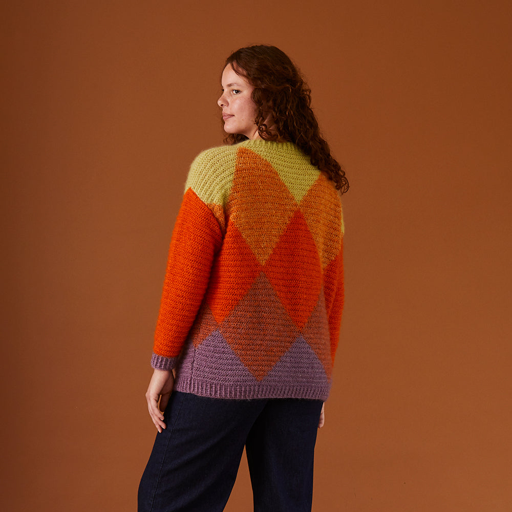 Debbie Bliss Diamond Argyle Sweater Crochet Pattern