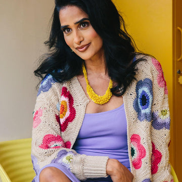 Retro Flowers Cardigan Collab