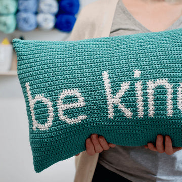 Be Kind Pillow Cushion Crochet Pattern