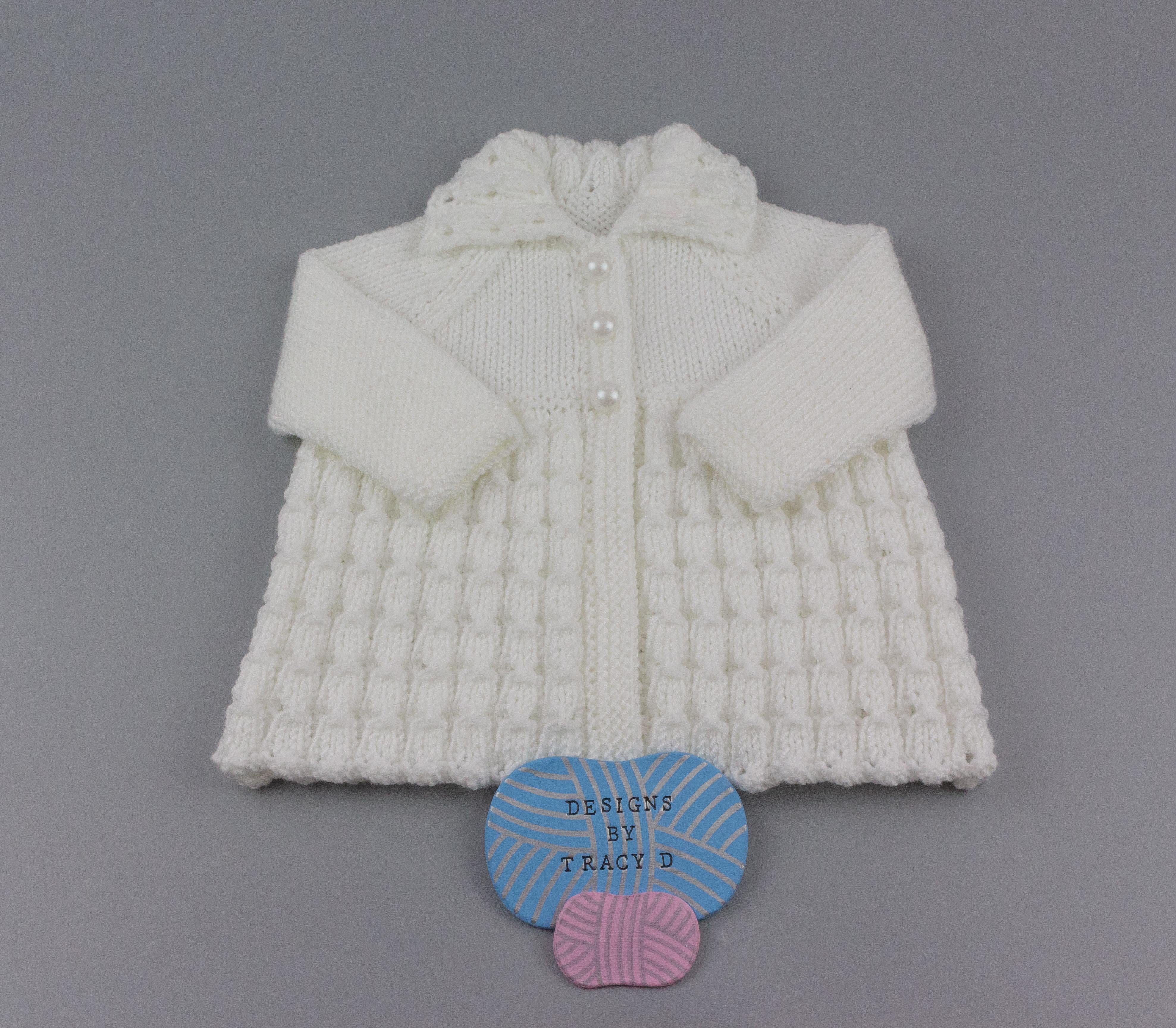 Eira matinee, bonnet or beanie, booties & mitts Baby Knitting Pattern