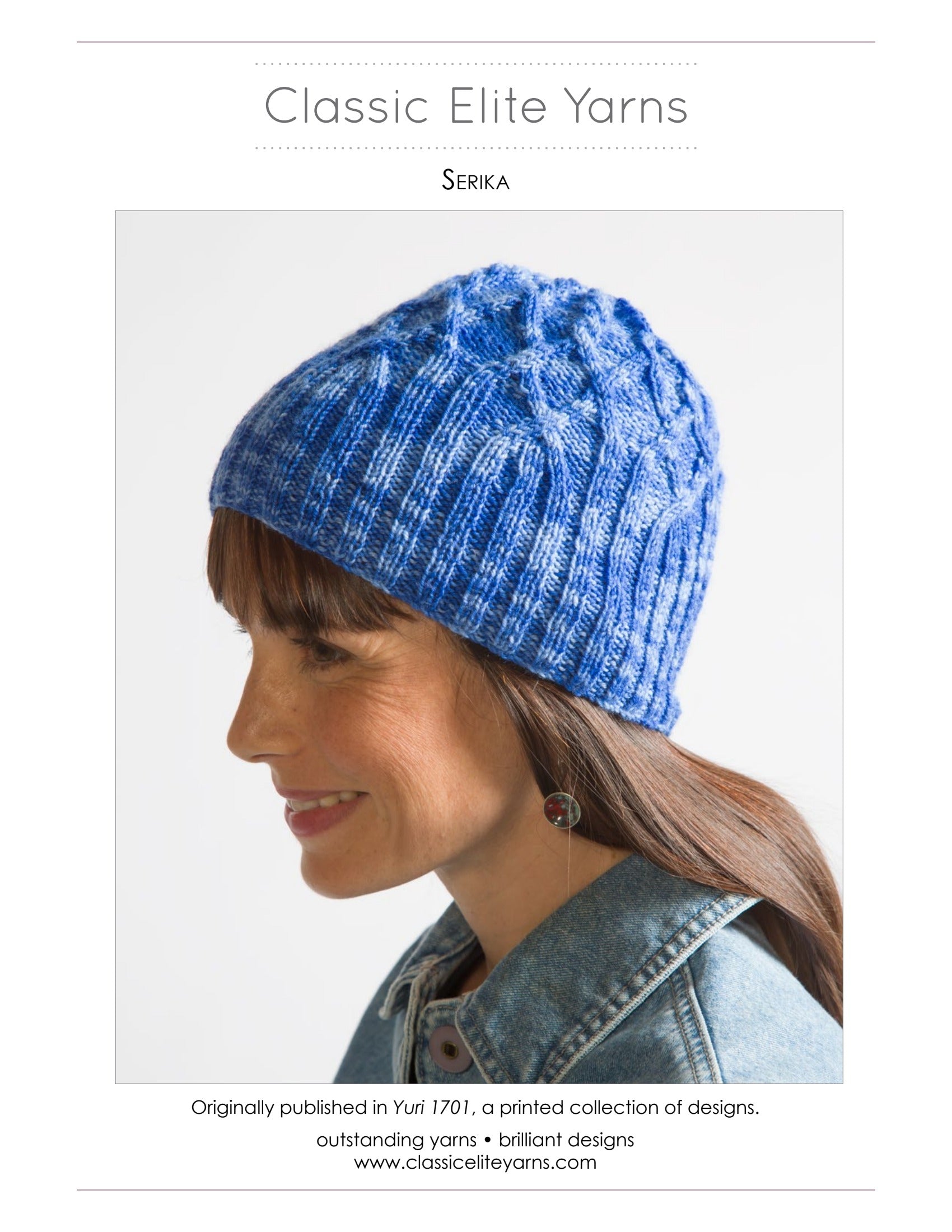 Classic Elite Yarns Serika Hat Knitting Pattern