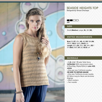 Tahki Yarns Seaside Heights Top Knitting Pattern