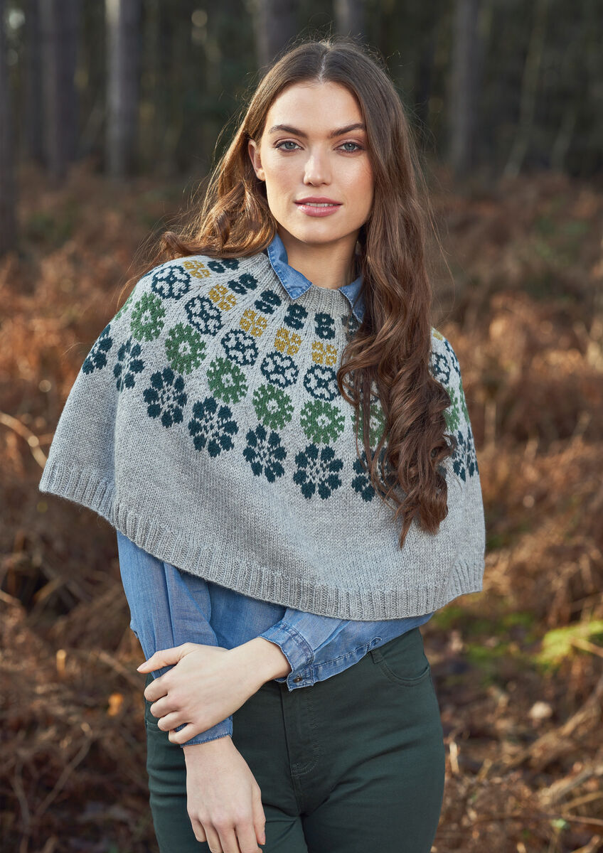 Solar Poncho Cape Knitting Pattern