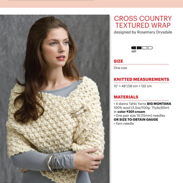 Tahki Yarns Cross Country Wrap Knitting Pattern