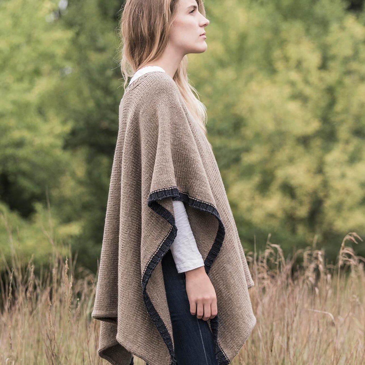 Blue Sky Fibers Big Splash Poncho Wrap Knitting Pattern