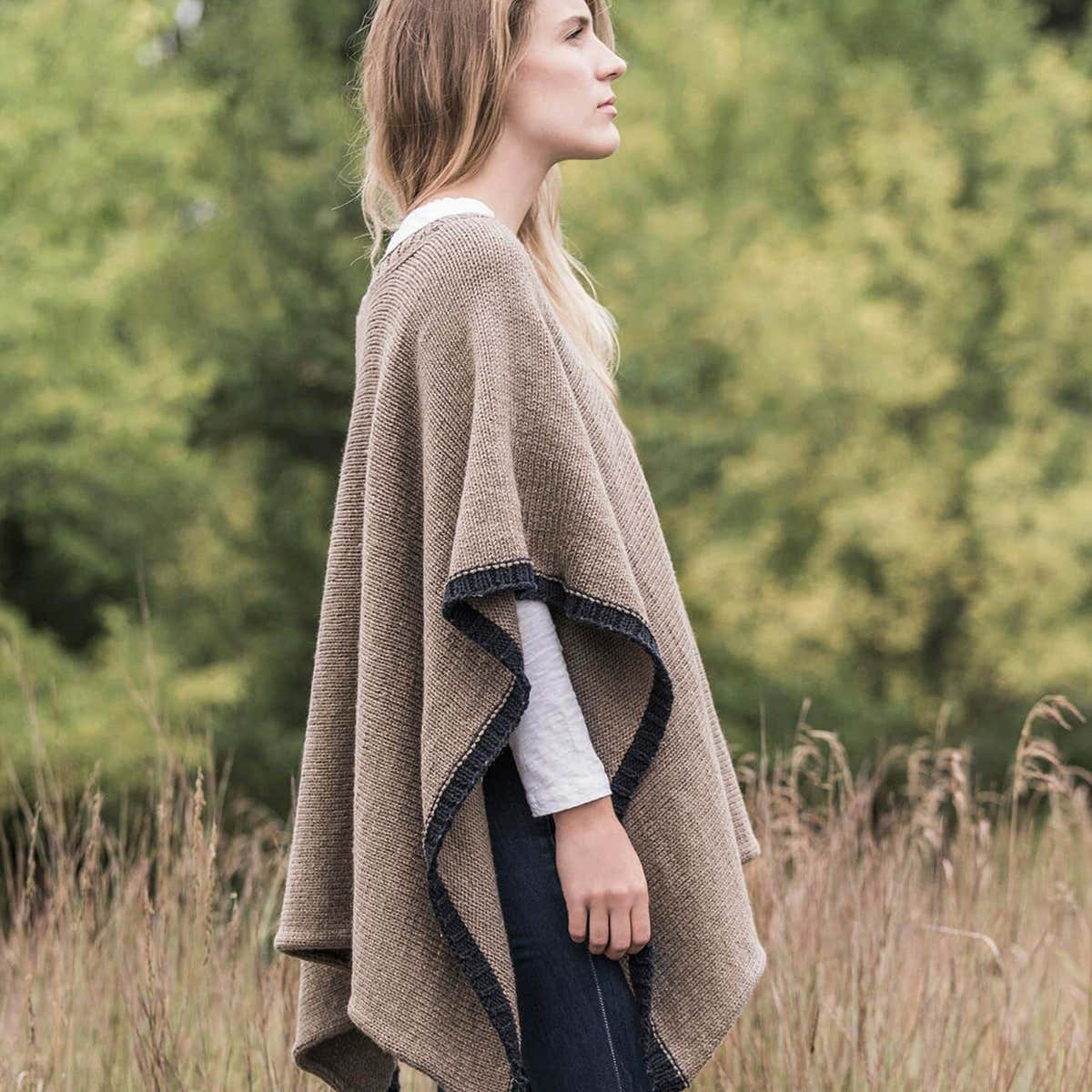 Blue Sky Fibers Big Splash Poncho Wrap Knitting Pattern
