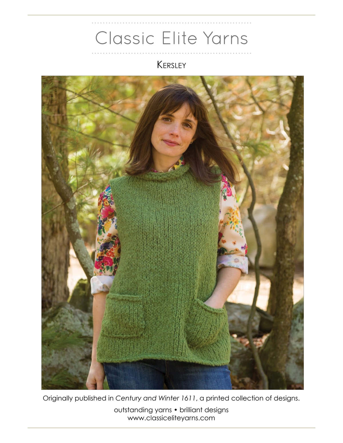 Classic Elite Yarns Kersley Vest Knitting Pattern