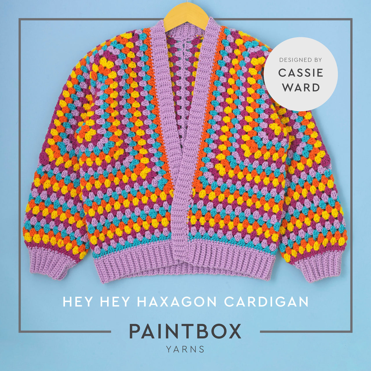Paintbox Yarns Hey Hey Hexagon Cardigan Crochet Pattern