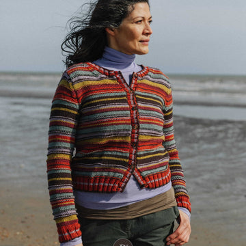 Plateau Striped Cardigan Knitting Pattern