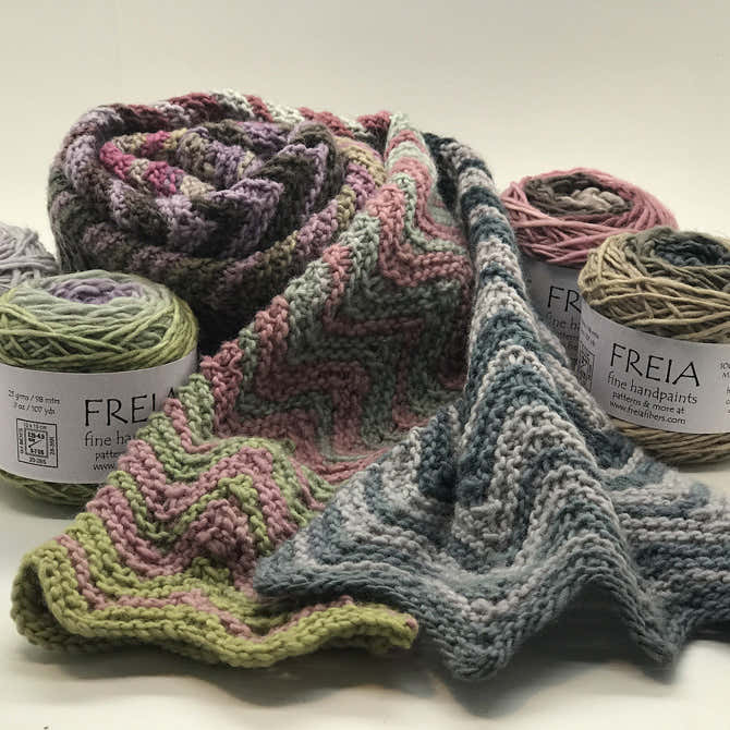 Freia Fine Handpaints Brimfield Scarf Knitting Pattern
