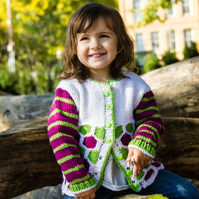 Valley Yarns Honeycomb Child's Cardigan Knitting Pattern