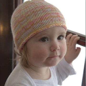 Plymouth Yarn F660 Striped Baby Hat (Free)