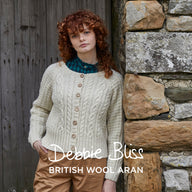 Debbie Bliss Cropped Cardigan With Deep Rib Knitting Pattern