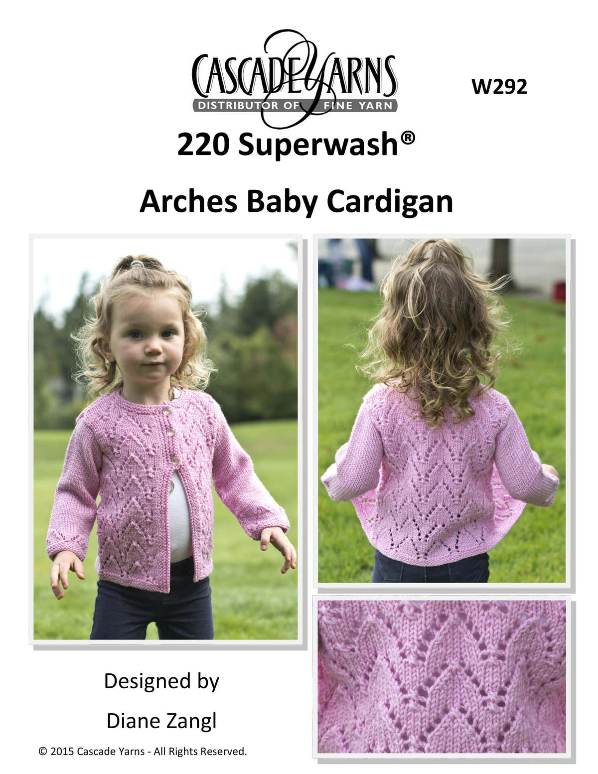Cascade Yarns W Arches Baby Cardigan Knitting Pattern