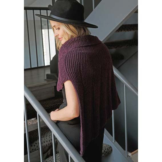 Trendsetter Yarns Pure Love - Angled Short Row Cowled Poncho