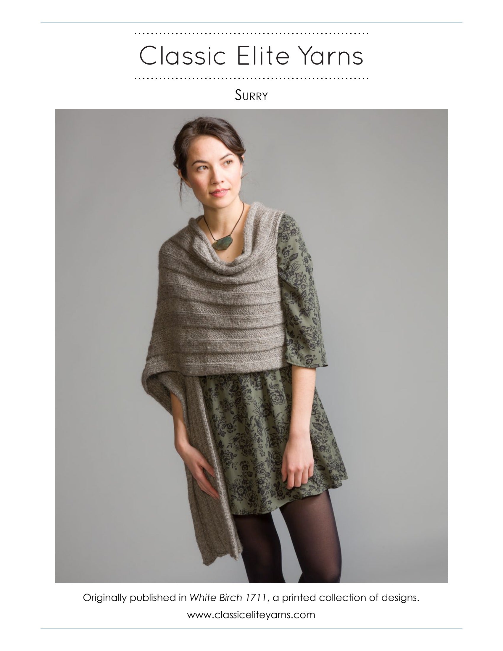 Classic Elite Yarns Surry Wrap Knitting Pattern