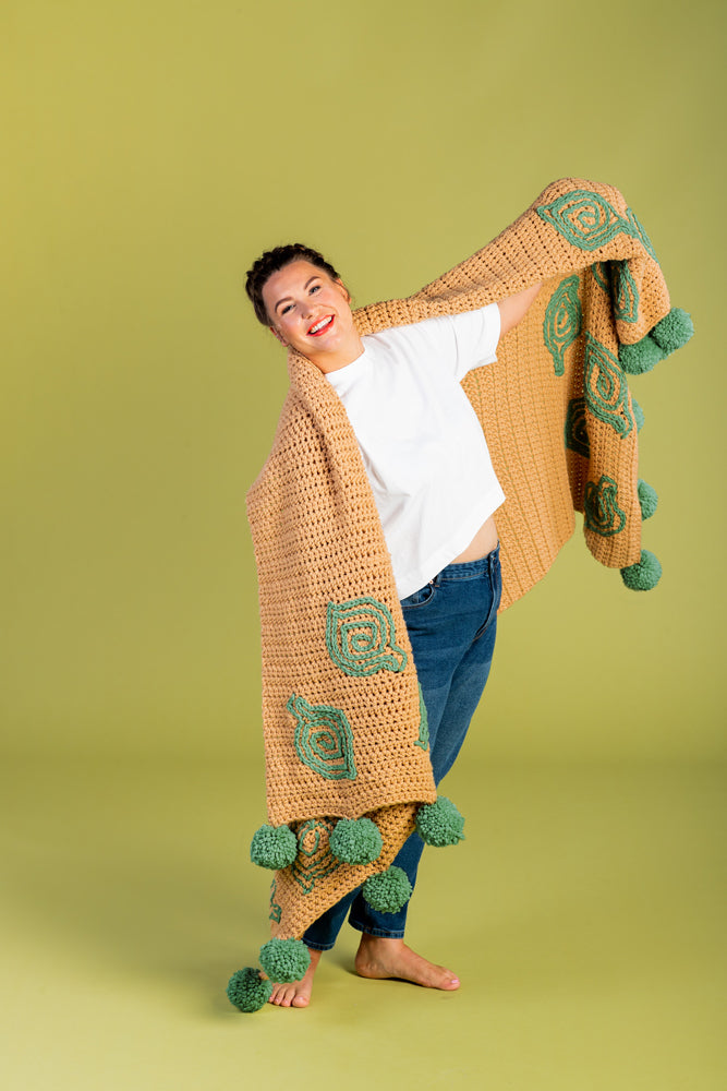 Paintbox Yarns Fallen Leaves Afghan Crochet Pattern
