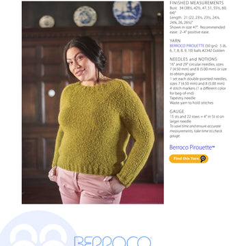 Berroco Balletomane Jumper Knitting Pattern