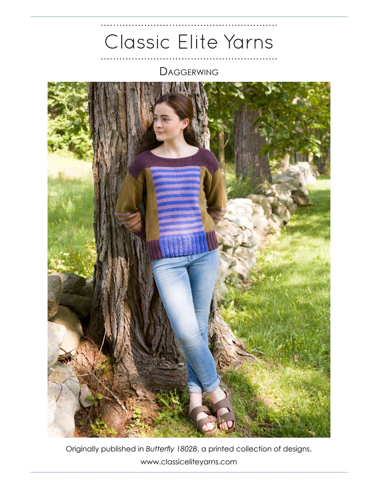 Classic Elite Yarns Daggerwing Jumper Knitting Pattern
