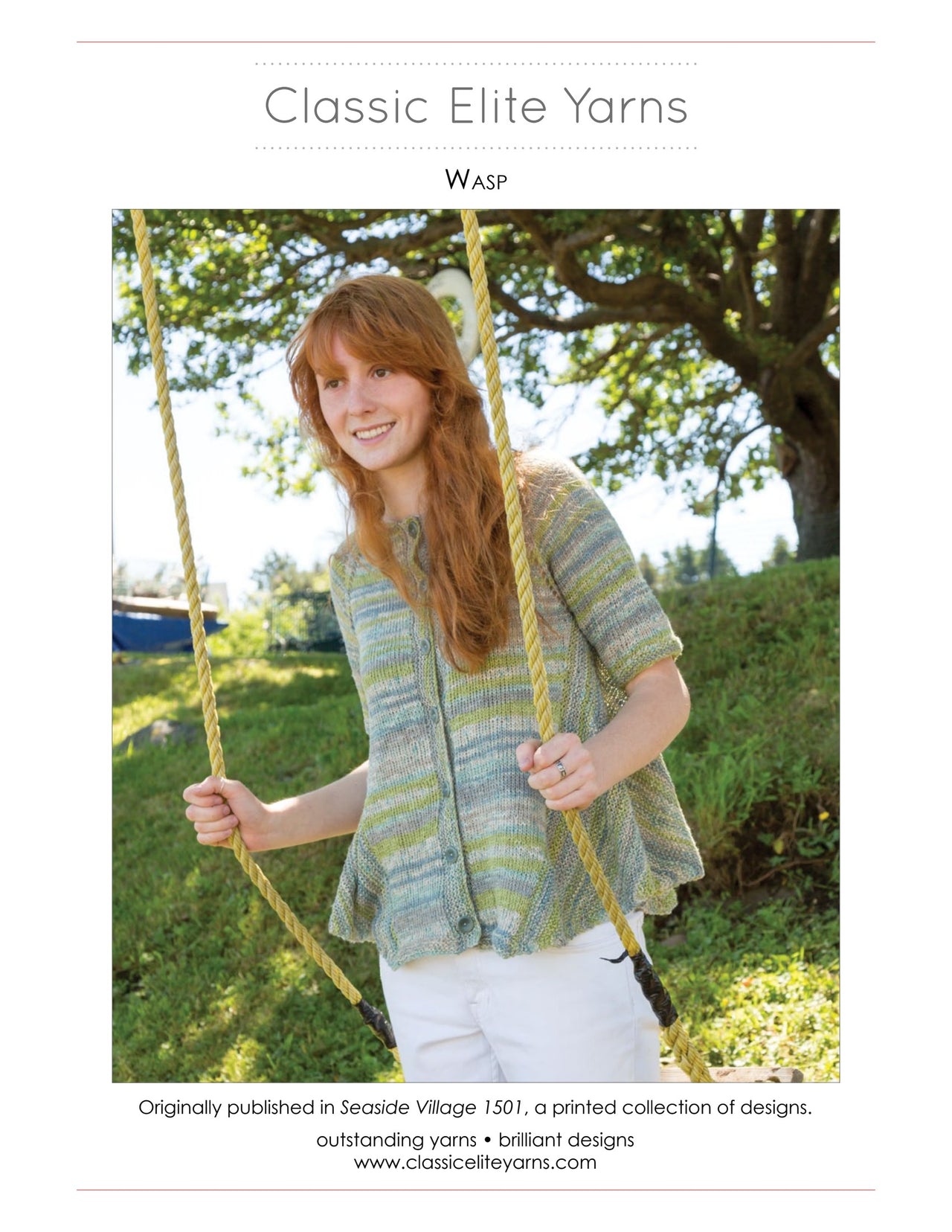 Classic Elite Yarns Wasp Cardigan Knitting Pattern