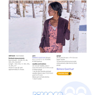 Berroco Ida Cardigan Knitting Pattern