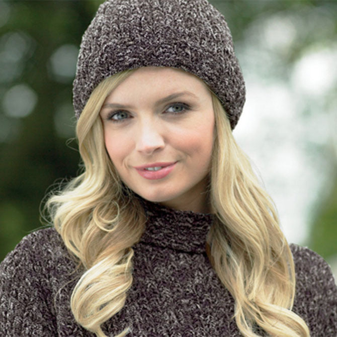 James C. Brett JB332 Sweater And Hat Knitting Pattern