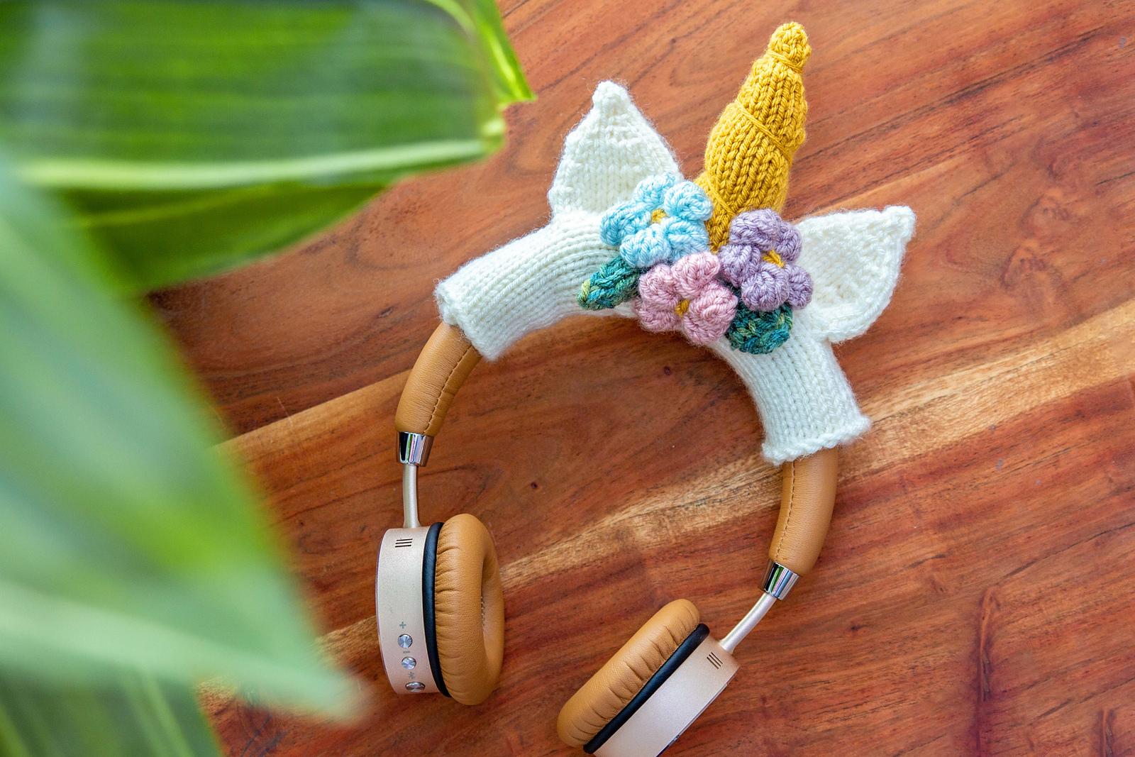 Unicorn Headphone Knit Wrap