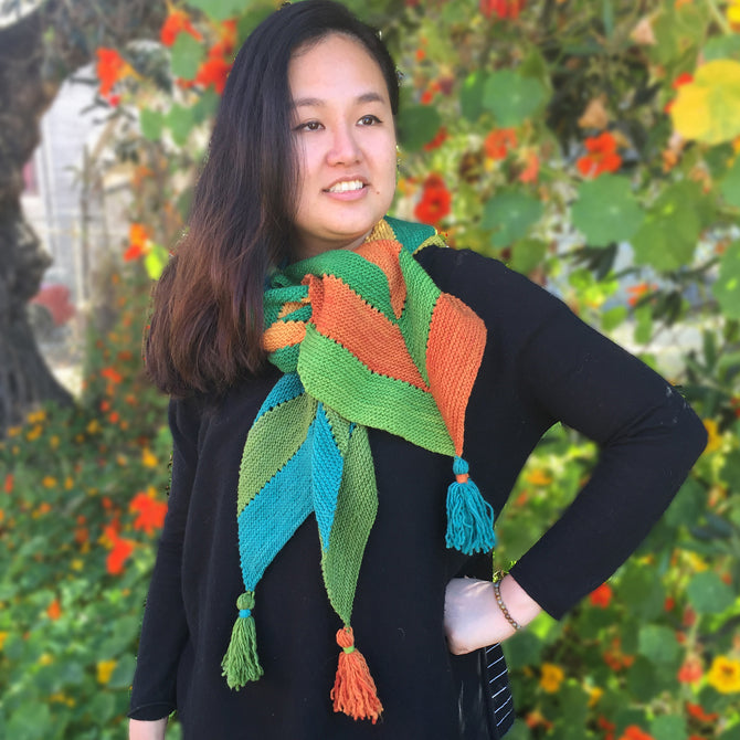 Freia Fine Handpaints Archer Scarf & Shawl Knitting Pattern