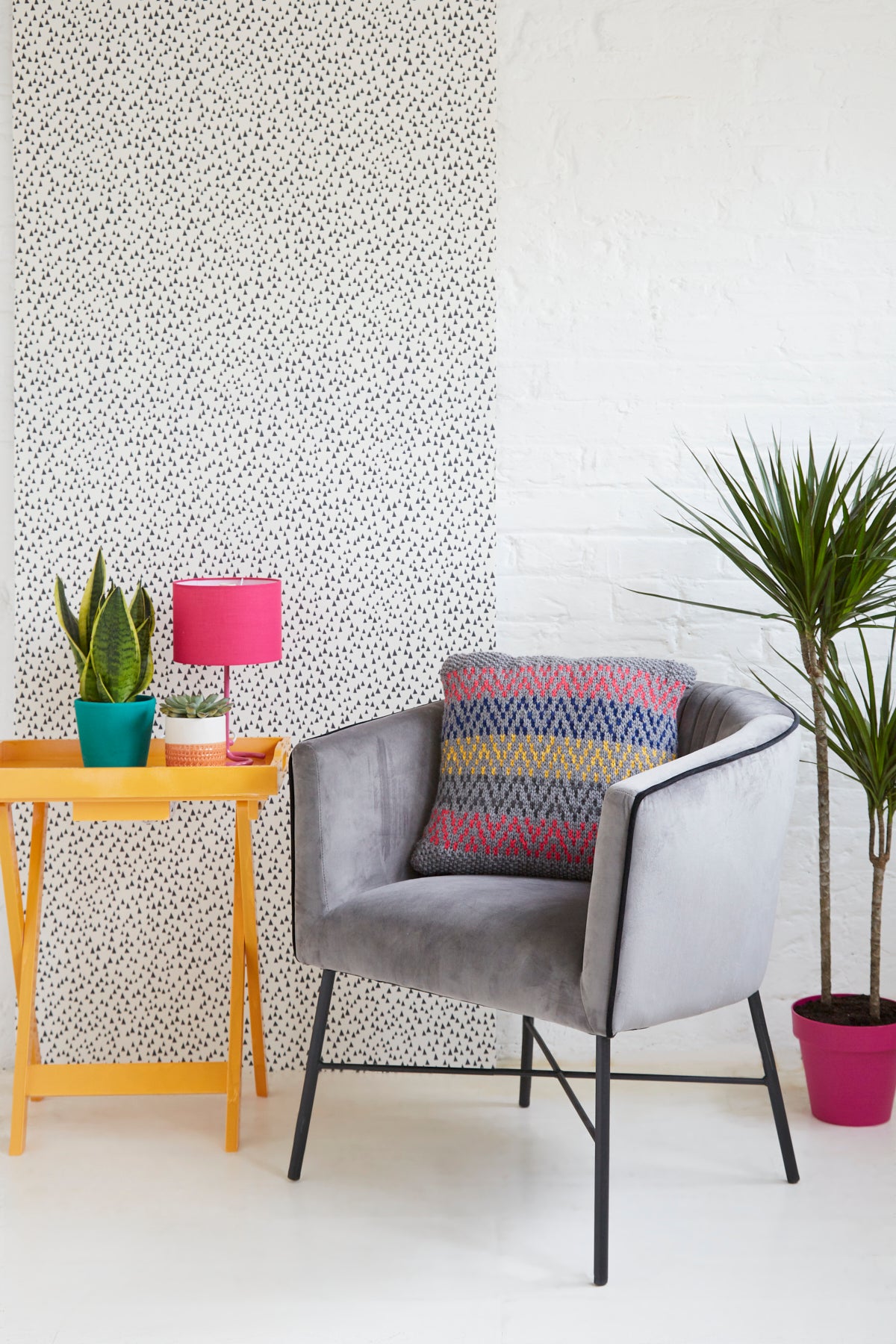 Paintbox Yarns Knitted Zigzag Cushion Pattern