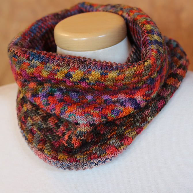 Koigu Herringbone Stranded Cowl Knitting Pattern