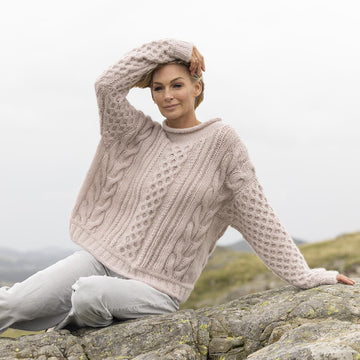 Jaerbu Sweater in Viking of Norway Alpaca Bris Powder Pink PDF