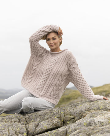 Jaerbu Sweater in Viking of Norway Alpaca Bris Powder Pink PDF