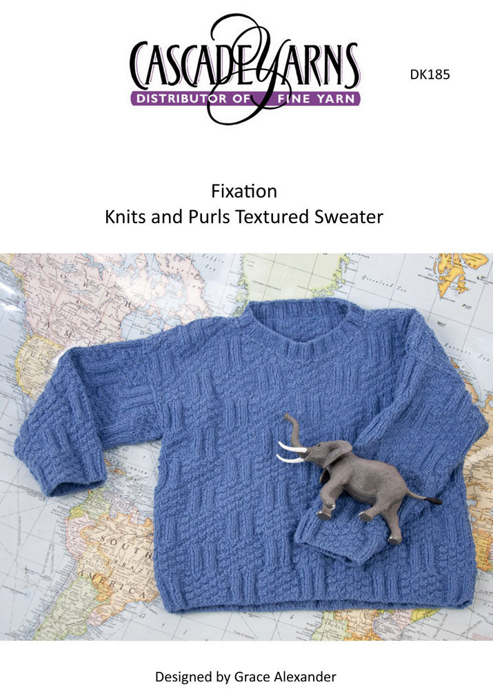 Cascade Yarns DK Fixation Knits and Purls Textured Sweater (Free)