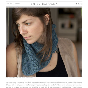 Swans Island Emily Bandana Scarf Knitting Pattern