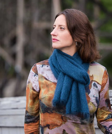 Churchmouse Studio Alexandra’s Airplane Scarf in Rowan Kidsilk Mohair PDF