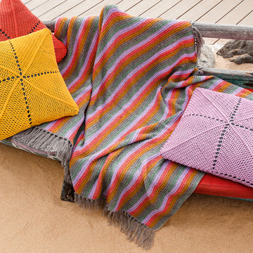 Lana Grossa Throw Blanket Knitting Pattern