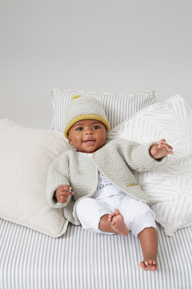 Debbie Bliss Garter Stitch Jacket & Hat Knitting Pattern