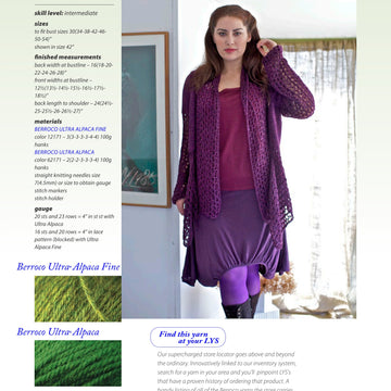 Berroco Apropos Cardigan Knitting Pattern