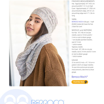 Berroco Kingsey Cowl Knitting Pattern