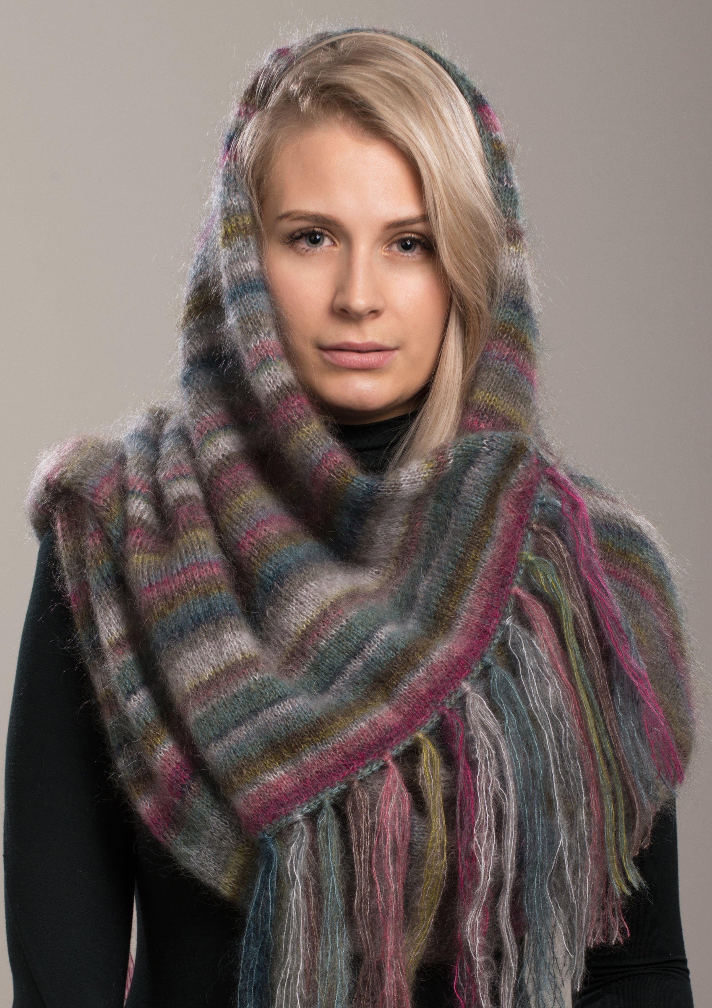 Earth Stripe Wrap Scarf Knitting Pattern