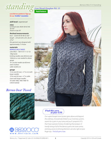 Berroco Standing Jumper Knitting Pattern